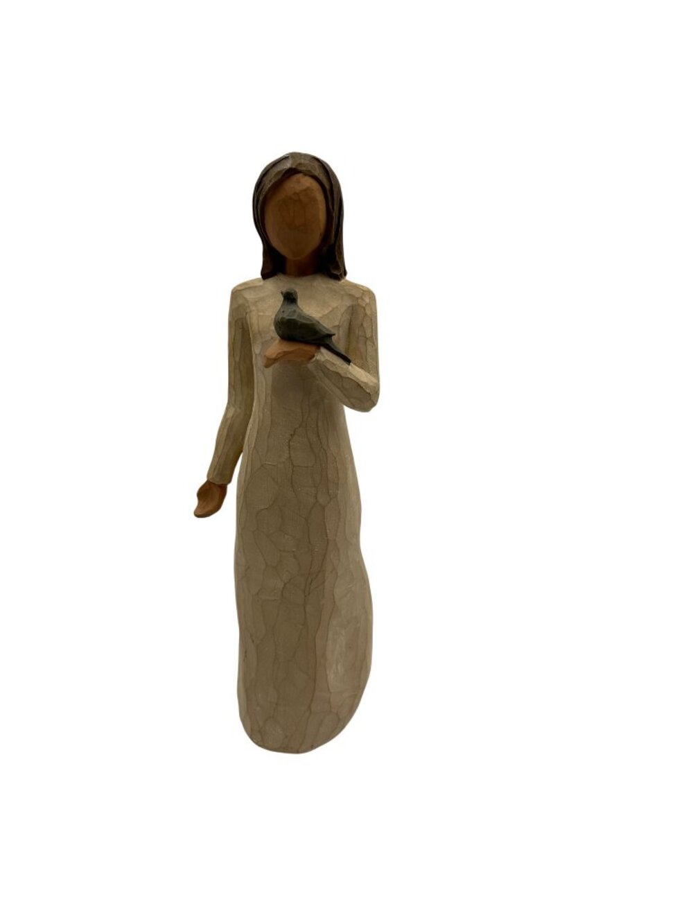 Willow Tree Figurine Peace 2003 Susan Lordi DEMDACO Hand-Painted Resin With Bird